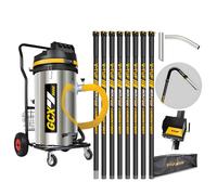 V-TUF V-TUF 3.5KW 100L Xtra Large & Rugged Industrial Vacuum Cleaner (230V) with 40ft GCX PRO Gutter Cleaning Kit, Camera & bag