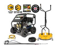 V-TUF V-TUF TORRENT3RGB Industrial 15HP Gearbox Driven Petrol Pressure Washer Kit - 4000psi (275.7Bar) - Electric Key Start - Property Cleaning Kit