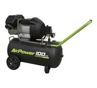 V-Twin Direct Drive Air Compressor - 100L Capacity Tank - 3Hp Induction Motor