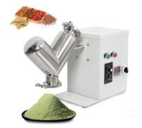 V-type Experimental Powder Mixer, 2L Vertical Stainless Steel Particle Granule Rotary Blender, Adjustable Speed, for Laboratory Food Processing