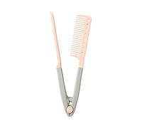 V Type Hair Comb - Professional Straightening Tool for Wet and Dry Styling | Anti-Scald Handle with Design for Ladies Girls Salon Hotel, and Business Trip, 24.5cm