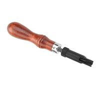V Type Leather Grooving Tool Leather Processing Groover Wood Handle Craft Gouge Tools for Wooden Leather Craft Leather Tools