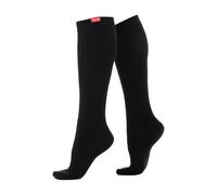 V&V 1 Pack Cotton Graduated Compression Socks | 15-20 mmHg - L/XL - Black
