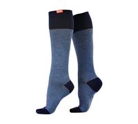 V&V 1 Pack Cotton Graduated Compression Socks | 30-40 mmHg - Navy - S/M