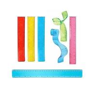 V-VAPE 1 X 12" Transparent Bendy Flexible Ruler School Office Work