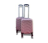 V-VAPE 1 X 16 Inch Pink Lightweight Travel Underseat Cabin Bag - Carry On Suitcase, ABS, Water Resistant & Safe Locking System - UNDERSEAT Compliant (40x30x20cm) with Removable Wheels
