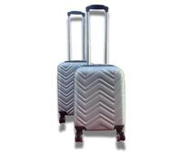 V-VAPE 1 X 18 Inch Grey Lightweight Travel Carry on Cabin Bag - Carry On Suitcase, ABS, Water Resistant & Safe Locking System - Carry on Compliant (46x34x20cm) with Detachable Spinner Wheels