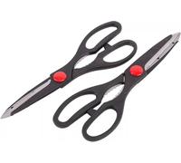 V-VAPE 1 X Kitchen Scissor, Heavy Duty Scissor for Kitchen Use with Safety Cover & Soft Grip & Multi-Functional Utility Scissors, Shears for Meat Poultry Herbs Cutting, Bottle Jar Opener