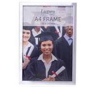 V-VAPE 1 X SILVER A4 Frame, A4 Picture Frames, Versatile Silver A4 Frame, Includes Stand & Wall Hooks - Wall Mount or Tabletop for Home, Office, Gallery