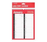 V-VAPE 2026 A4 2 Column Spiral Bound Month Wall Planner Calendar for Home Business Office School