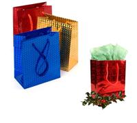 V-VAPE PACK OF 3 MINI Size Holographic Gift Bag - Assorted Colours