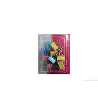 V-VAPE Pack of 6 Mini Foldback Paper Clips Metal Mix Colour Clips Document Clip