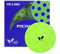 V VICLION Pickleball Balls, Pack of 4 Outdoor Pickleball Ball, High Elasticity & Ultra Durable, 40-Hole Design for Stable Bounce, Perfect for Tournament Quality & Outdoor Sports Practice