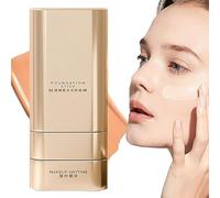 V-vien Beauty FoUndation Stick,Multi-use FounDation Stick Makeup with Brush,2 in 1 Beauty Foundation,FOundatIon Makeup for All Skin Types (Warm Skin Color, 1 count (Pack of 1))
