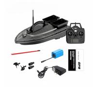 V070 RC Bait Boat with GPS, 12V, Dual Hopper with 1.5KG Bait Capacity, 500m Range, 40 Waypoints, LED Head/Tail Lights, Ideal for Lake & Sea Fishing, Gift for Fishing Enthusiasts (Black)