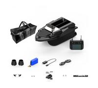V080 12V RC High-Speed Bait Boat with 9 Fishing Zones, 180 GPS Waypoints, Smart Dual Hopper System and Lights, 800m RC Distance, Toys and Gifts for Fishing Lovers&Adults