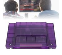 V1.0 Game Cartridge, 3000 in 1 Video Game Cartridge for SFC Game Console with 8GB Memory Card, Play Games From All Regions, Automatic Backup, FAT16 FAT32 Support (Purple
