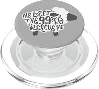V1 HE LEFT THE 99 SHEEP CHRISTIAN QUOTES BIBLE VERSE PopSockets PopGrip for MagSafe