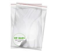V1 Trade - 100 Ziplock Bags - Dimension 40 x 60 Millimeter - Clear Zipper Reclosable Plastic Bags