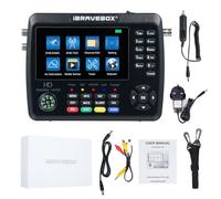 V10 Finder Pro+ Satellite Finder Signal Meter 4000mAh Battery for DVB-S/S2/S2X/T/T2/C Receiver HD Satellite TV Signal Finder 4.3inch LCD Screen