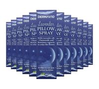 V10 Pillow Spray 12 Packs, Lavender Oil, Chamomile and Rosemary Extract, Reduces Stress and Anxiety, Improves Sleep, Calms Body and Mind, Easy to Use, Vegan Friendly