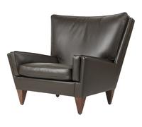 V11 Armchair American Walnut/ Coffee Leather