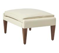 V11 Ottoman American Walnut/ Cream Leather