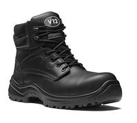 V12 Otter S3 SRC Derby Safety Boot - Black Leather, Water-Resistant, Anti-Penetration Midsole, Composite Toe | Certified EN ISO 20345