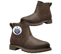 V12 Rancher V1261 Chelsea Boots for Men - Slip On Dealer Boots - Oiled Leather, Heat & Slip Resistant Outsole, Breathable Lining, Comfort Footbed - Brown Non-Safety Work Boots, Size UK 7