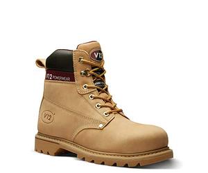 V12 Unisex Adults Boulder Safety Boots, Gold Honey Nubuck, 9 UK
