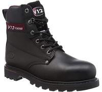 V12, V1235 Men's Boulder Safety Derby Boot, Size 4, Black