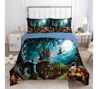 v1210 Bed Sheets Happy Halloween Design Duvet Cover Set Home Textiles Children Bed Sheets IU1210 135x200cm 53x78in