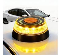 V16 Emergency Warning Light for Car & Motorcycle, LED Rotating Warning Strobe Light with Magnetic Base and Hook, High-Visibility for Truck Vehicle Roadside Emergency
