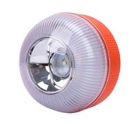 V16 Traffic Emergency Light, Rechargeable Magnetic Base Auto On High Visibility LED Yellow Warning Flash White Light, with ABS Material IP54 Waterproofs, for Car Motorcycle