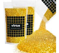 v1rtus 2X Glitter Grout Additive - Gold | Fine Metallic Flakes for Adding Sparkle to Kitchen & Bathroom Tiles | Enhance Your Indoor Grouting Projects with a Durable Sparkly Effect | 100 g (x2)