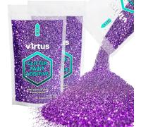 v1rtus 2X Glitter Paint Additive - Purple | 100g (x2) Metallic Flakes for Adding Sparkle to Paints & Wood Varnish | Add to Emulsion, Acrylic & Latex for Indoor Sparkly Walls