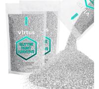 v1rtus 2X Glitter Paint Additive - Silver | 100g (x2) Metallic Flakes for Adding Sparkle to Paints & Wood Varnish | Add to Emulsion, Acrylic & Latex for Indoor Sparkly Walls