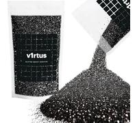 v1rtus Glitter Grout Additive - Black | Fine Metallic Flakes for Adding Sparkle to Old & New Kitchen & Bathroom Tiles | Enhance Your Indoor Grouting Projects with a Durable Sparkly Effect | 100 g