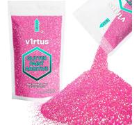 v1rtus Glitter Paint Additive - Baby Pink Iridescent | 100g Metallic Flakes for Adding Sparkle to Paints & Wood Varnish | Add to Emulsion, Acrylic & Latex for Indoor Sparkly Walls
