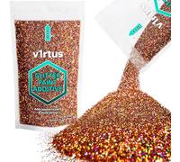 v1rtus Glitter Paint Additive - Bronze Brown Holographic | 100g Metallic Flakes for Adding Sparkle to Paints & Wood Varnish | Add to Emulsion, Acrylic & Latex for Indoor Sparkly Walls