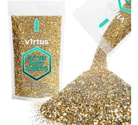 v1rtus Glitter Paint Additive - Gold Silver | Metallic Flakes for Adding Sparkle to Paints & Wood Varnish | Add to Emulsion, Acrylic & Latex for Indoor Sparkly Walls | 100 g