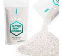 v1rtus Glitter Paint Additive - Mother of Pearl Iridescent | 100g Metallic Flakes for Adding Sparkle to Paints & Wood Varnish | Add to Emulsion, Acrylic & Latex for Indoor Sparkly Walls