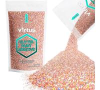 v1rtus Glitter Paint Additive - Rose Gold Holographic | 100g Metallic Flakes for Adding Sparkle to Paints & Wood Varnish | Add to Emulsion, Acrylic & Latex for Indoor Sparkly Walls