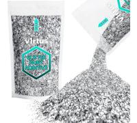 v1rtus Glitter Paint Additive - Silver Stars | 100g Metallic Flakes for Adding Sparkle to Paints & Wood Varnish | Add to Emulsion, Acrylic & Latex for Indoor Sparkly Walls