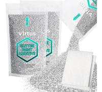 v1rtus Silver Glitter Paint Additive [200g] plus 2 x Finishing Buffing Pads | Mix with Any Emulsion Paint | Luminous Finish on Interior or Exterior Walls, Ceilings, and Wood