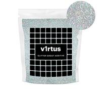 v1rtus Silver Holographic Glitter Grout Additive Fine 100g | Grout Glitter for Adding Sparkle to Kitchen & Bathroom Tiles | Enhance Your Indoor Grouting Projects with a Sparkly Effect