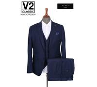 V2 Classic Men's Henry - Navy Three Piece Suit | Size: 44R V2 Classic Navy 44R