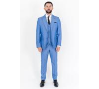 V2 Classic Men's Jude Three Piece Suit Royal Blue | Size: 44R V2 Classic Blue 44R