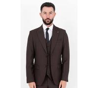 V2 Classic Men's Ralph Three Piece Brown Suit in Dark Brown | Size: 46R V2 Classic Dark Brown 46R