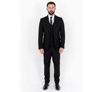 V2 Classic Men's Thomas Three Piece Black Suit | Size: 44R V2 Classic Black 44R